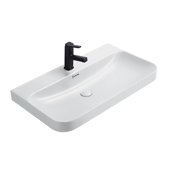 Тумба с раковиной Comforty Мадрид 80 см 00-00009124 подвесная серый шелк