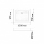 Душевой поддон акриловый 90x120 BandHours Rectangular 912-Tray 240241300 Душевой поддон акриловый 90x120 BandHours Rectangular 912-Tray 240241300