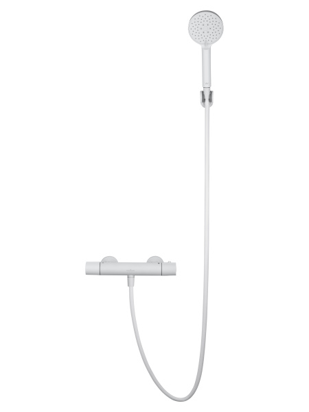 Смеситель для душа с термостатом и гарнитуром Wonzon & Woghand Inn 6 WW-B2029-A-MW белый матовый