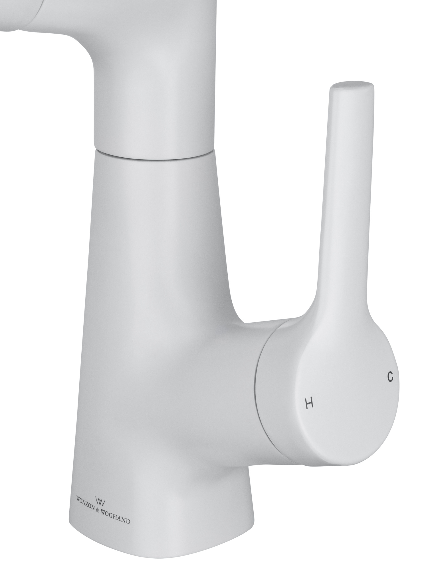 Смеситель для раковины с гигиеническим душем Wonzon & Woghand WW-121B108-MW белый матовый