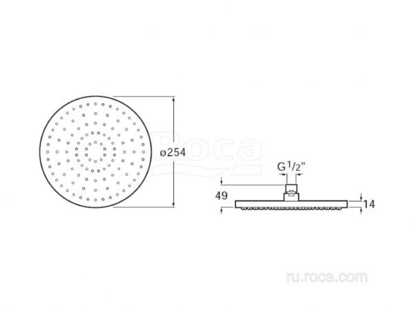 Душевая насадка Roca Rainsense D250 5B2250C00 Душевая насадка Roca Rainsense D250 5B2250C00