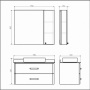 Тумба с раковиной Comforty Амстердам 95 см 00-00014001 подвесная белая