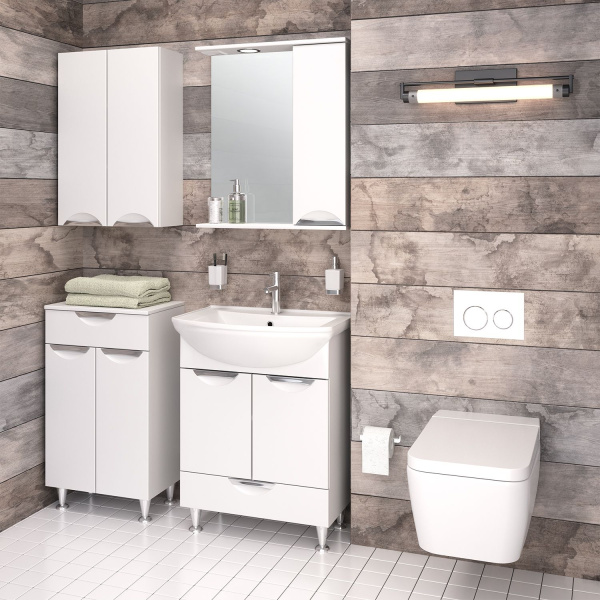 Шкаф Runo Эконом 50 см УТ000002342 напольный белый