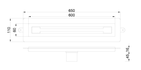 Душевой трап Boheme B&T Infinity 981-60-CR satin