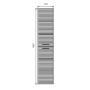 Пенал Comforty Касабланка 35x160 см 00-00017851 подвесной серый шелк
