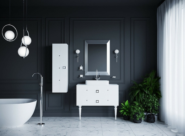 Тумба под раковину Armadi Art Piazza 80 см 841-080-WCR подвесная белая