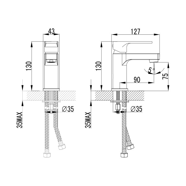 Смеситель для раковины Lemark Plus Grace LM1506С Смеситель для раковины Lemark Plus Grace LM1506С