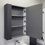 Шкаф зеркальный Comforty Лима 60 см 00-00019425 антрацит