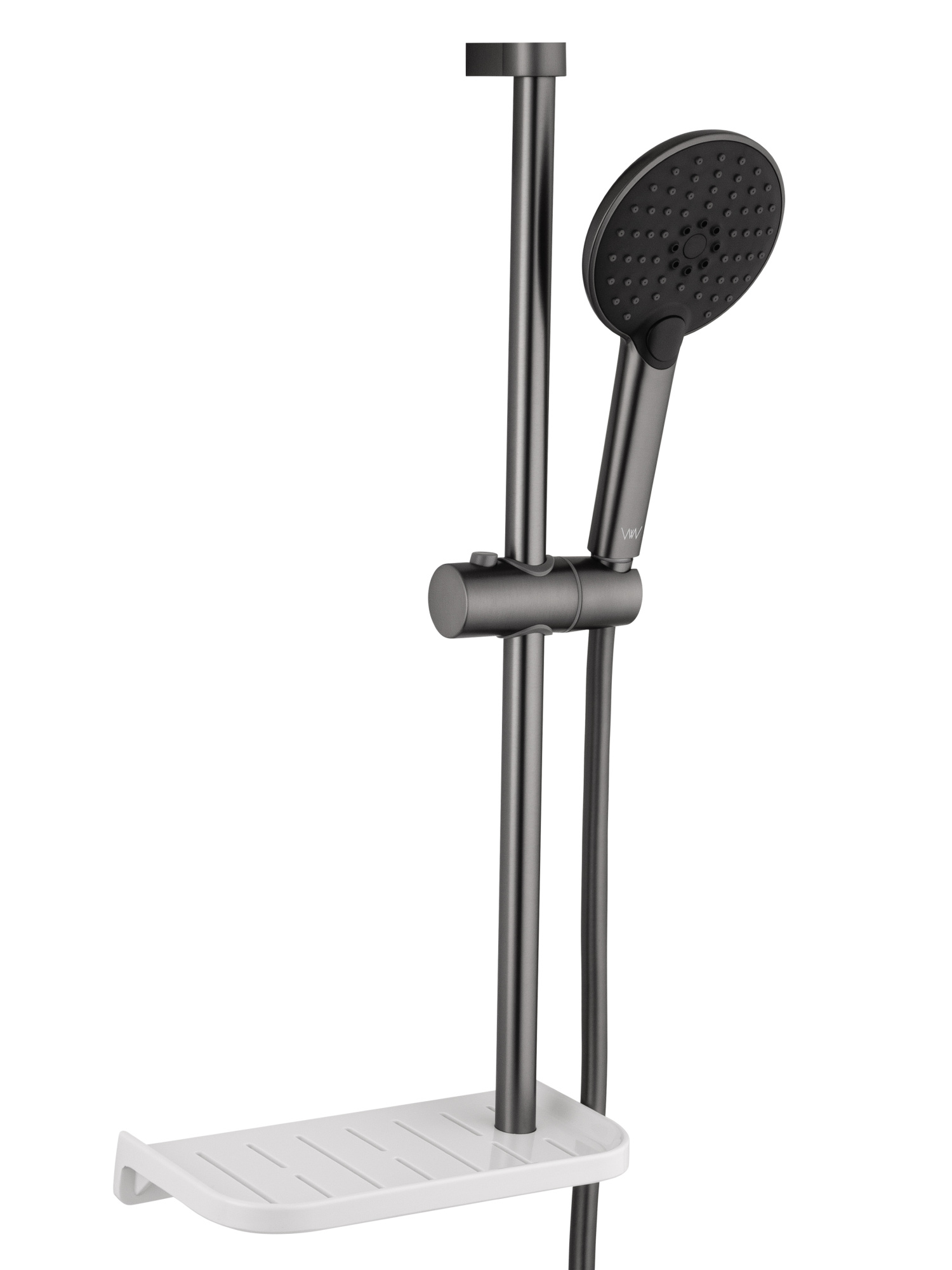 Смеситель для ванны с душем и гарнитуром Wonzon & Woghand Alfa WW-AE3201-BGG темный графит брашированный