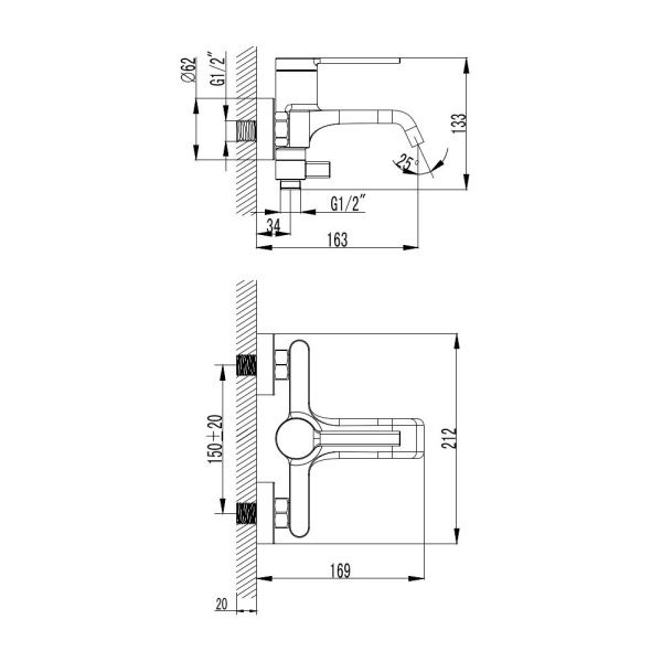 Смеситель AQUAme Asti AQM6412GM металл Смеситель AQUAme Asti AQM6412GM металл