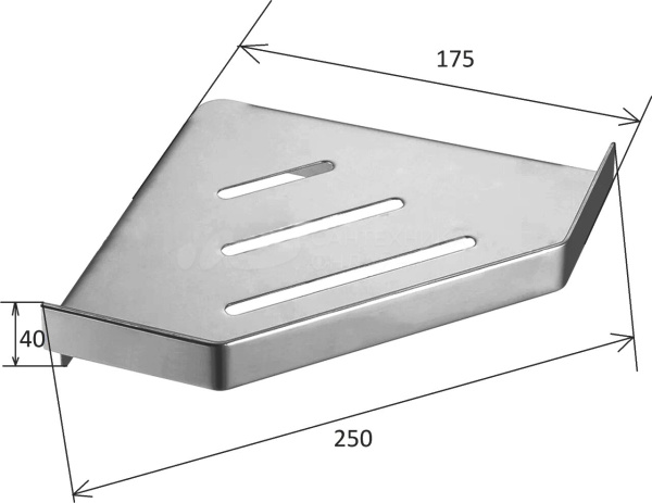 Полка для ванной Boheme New Venturo 10318-GM вороненая сталь