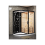 Сауна с душевой 180х110 Cerutti SPA LUGANO Nero-R Black Сауна с душевой 180х110 Cerutti SPA LUGANO Nero-R Black
