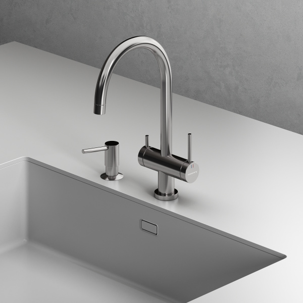 Смеситель для кухонной мойки Abelsberg Aera AWF70029CH хром глянцевый