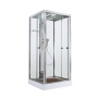 Душевая кабина с баней AvaCan 100x100 Z1910LED профиль хром