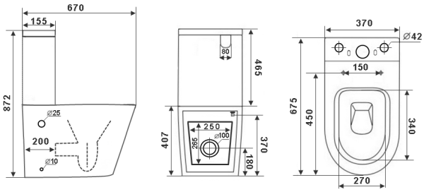 Унитаз-компакт Timo INARI TK-501 безободковый
