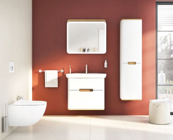 Шкаф с раковиной 49х80х67 см VitrA Sento 60824 матовый белый Шкаф с раковиной 49х80х67 см VitrA Sento 60824 матовый белый