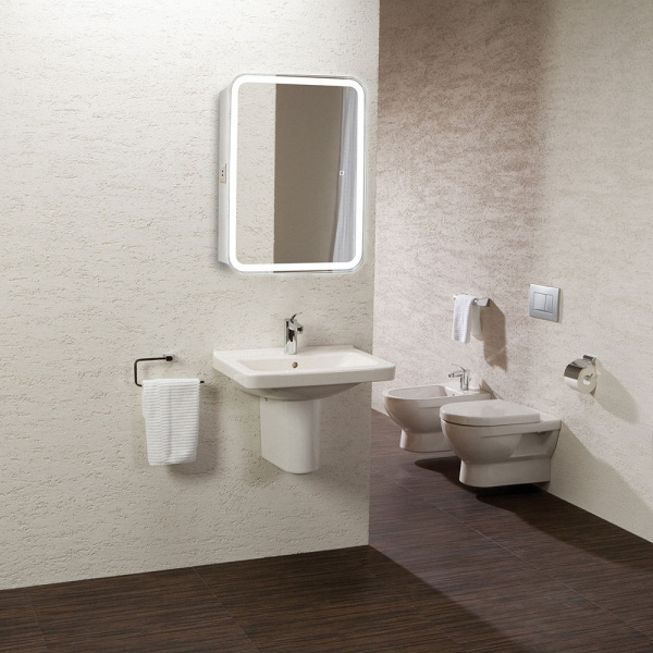 Зеркало-шкаф 50 см с LED подсветкой Silver Mirrors Фиджи flip левый/правый LED-00002471 Зеркало-шкаф 50 см с LED подсветкой Silver Mirrors Фиджи flip левый/правый LED-00002471