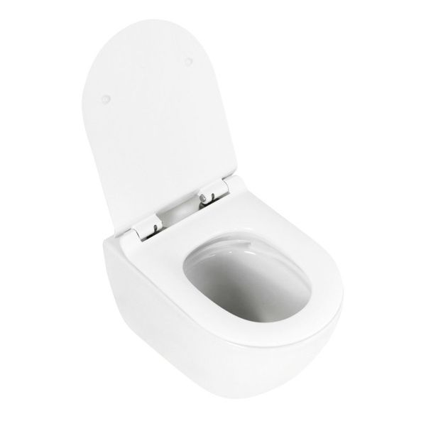 Унитаз подвесной безободковый с сиденьем  Cezares STYLUS CZR-6601-TH-TOR/CZR-2011-SC Унитаз подвесной безободковый с сиденьем  Cezares STYLUS CZR-6601-TH-TOR/CZR-2011-SC