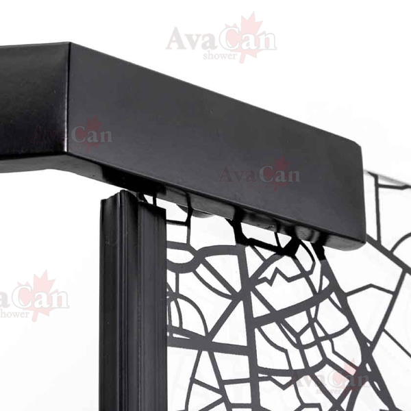 Душевой уголок AvaCan 100x195x100 PB100 профиль черный