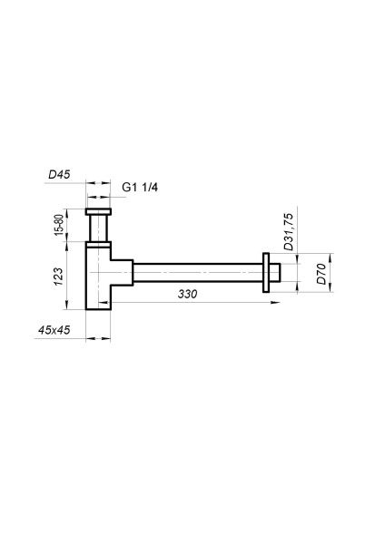 Сифон для раковины  BelBagno  BB-SMQ2-01 хром Сифон для раковины  BelBagno  BB-SMQ2-01 хром
