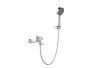 Смеситель для ванны с ручным душем, шлангом и держателем BelBagno Ancona ANCONA-VAS/DFS-CRM хром глянцевый