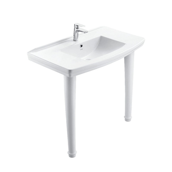 Раковина с пьедесталом прямоугольная керамика 81x55 Creo Ceramique ORLEANS OR3100+OR3210 Раковина с пьедесталом прямоугольная керамика 81x55 Creo Ceramique ORLEANS OR3100+OR3210