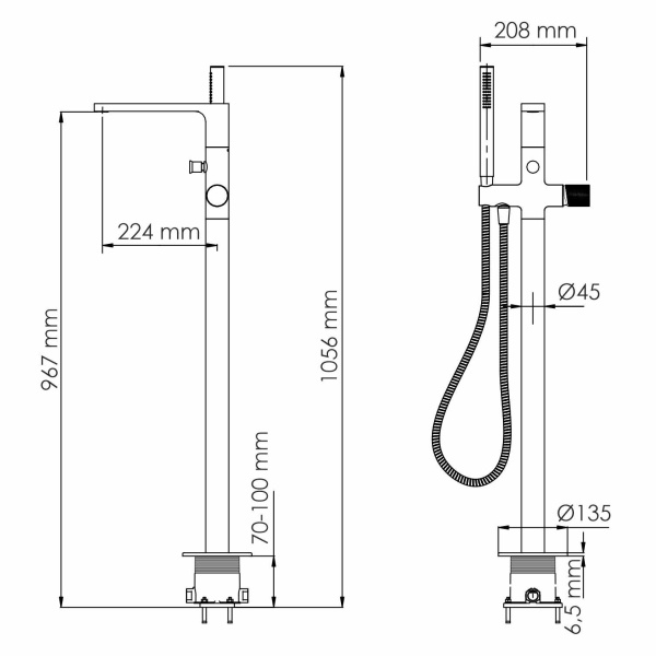 Смеситель для ванны WasserKRAFT Schunter 8221 Смеситель для ванны WasserKRAFT Schunter 8221