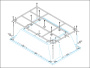 Каркас для ванны Cezares Plane Duo 180x135 PLANE_DUO-MF