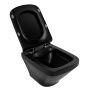 Унитаз подвесной безободковый  BelBagno SELA BB3201CHR-MB черный матовый Унитаз подвесной безободковый  BelBagno SELA BB3201CHR-MB черный матовый