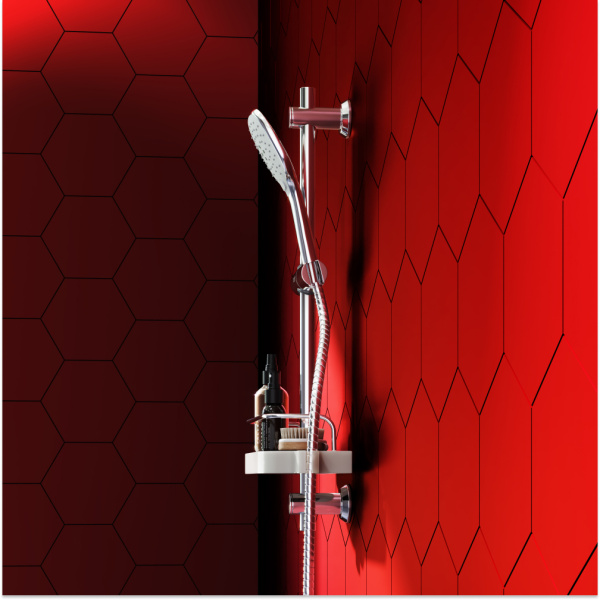 Душевой гарнитур Dorff Prime D0140000 белый с хромом глянцевый