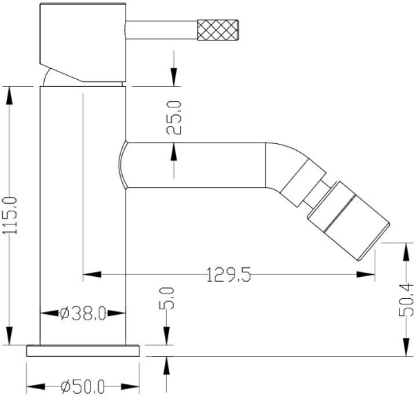 Смеситель для биде Boheme Uno 466-CR хром глянцевый