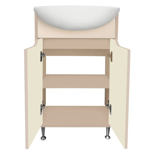 Тумба под раковину Runo Эконова 50 см 00-00004654 напольная бежевая