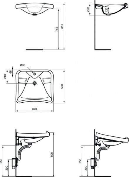 Раковина Ideal Standard ATLANTIS J040300 Раковина Ideal Standard ATLANTIS J040300