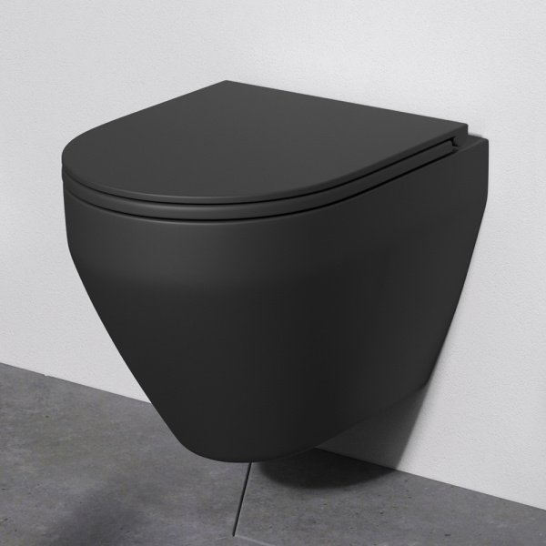 Унитаз подвесной безободковый с инсталляцией и кнопкой смыва AM.PM Spirit V2.0 IS49038.701700MB