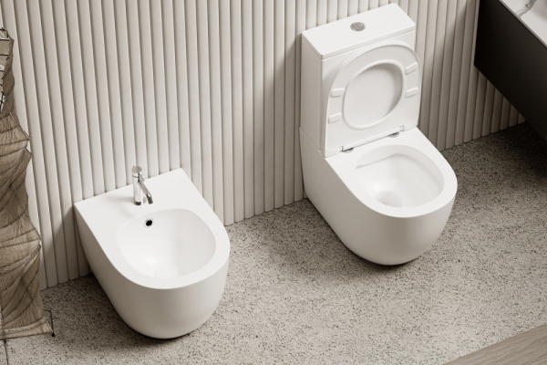 Биде Abber Bequem AC1152 приставное белое