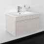 Тумба с раковиной Comforty Мадрид 70 см 00-00020643 подвесная серый шелк