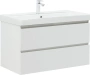 Тумба под раковину Aquanet Вега 90 см 00316683 подвесная белая глянцевая