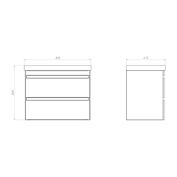 Тумба с раковиной Comforty Валдай 80 см 00-00019071 подвесная белая