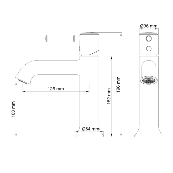 Смеситель для раковины Wonzon & Woghand Tor WW-88018073-RG розовое золото глянцевый