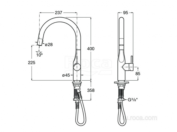 Смеситель Roca Glera для кухни 5A814DC00 Смеситель Roca Glera для кухни 5A814DC00