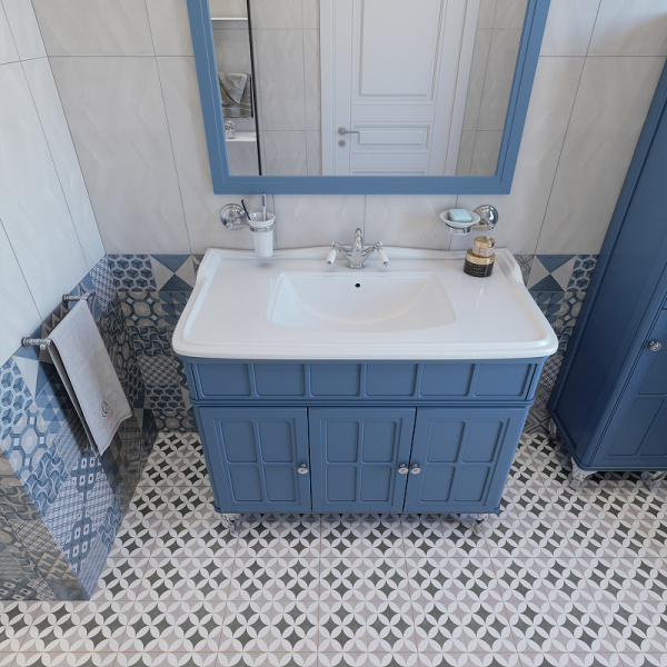 Тумба с раковиной Caprigo Borgo 105 см 33427-029.000.00.20 напольная синяя