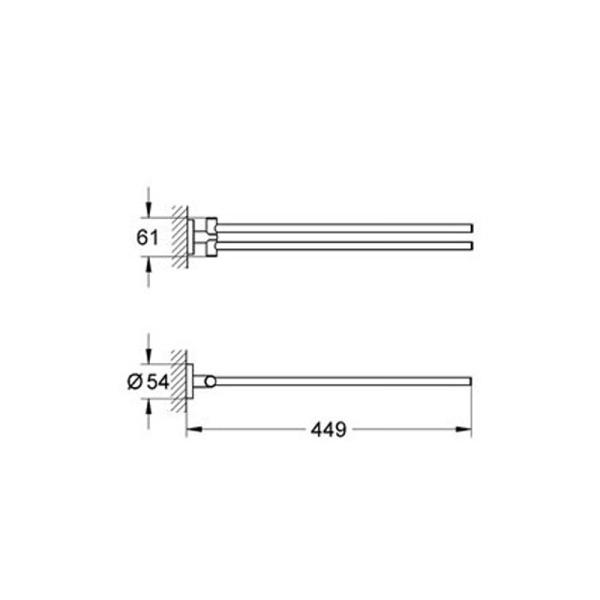 Полотенцедержатель поворотный  Grohe Essentials 40371001 хром Полотенцедержатель поворотный  Grohe Essentials 40371001 хром