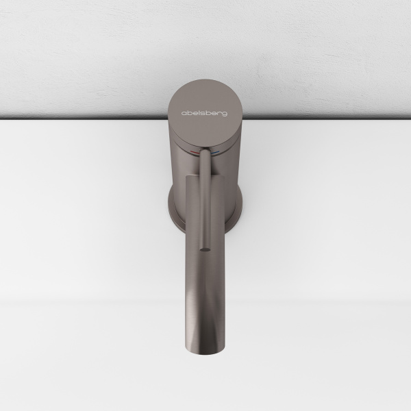 Смеситель для раковины Abelsberg Fluida ERF22001BN титан брашированный