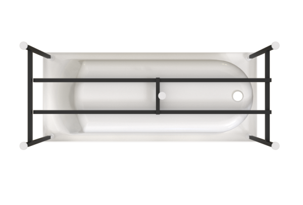 Ванна акриловая Radomir Николь 170x70 2-01-0-0-1-240Р белая пристенная с каркасом