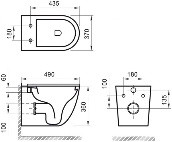 Унитаз BelBagno Sfera-R BB046CHR подвесной безободковый