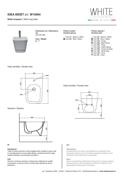 Подвесное крепежом  White Ceramic Idea W1000401 белый Подвесное крепежом  White Ceramic Idea W1000401 белый