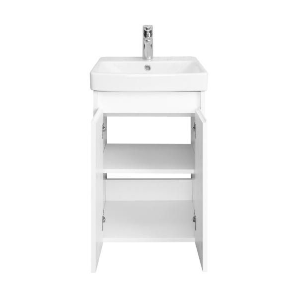 Тумба под раковину Aquaton Сканди Doors 45 см 1A278701SD010 подвесная белая