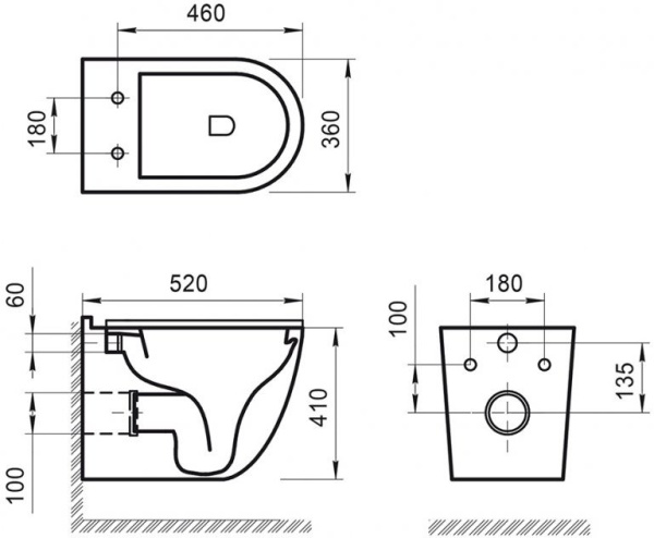 Унитаз BelBagno Senso-R BB017CHR подвесной безободковый