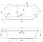 Акриловая ванна отдельностоящая 180x80 см Cezares METAURO Metauro-central-180-80-40-w37 белый Акриловая ванна отдельностоящая 180x80 см Cezares METAURO Metauro-central-180-80-40-w37 белый