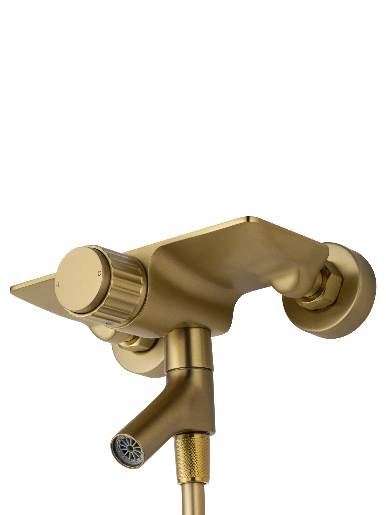 Смеситель для ванны с душем и гарнитуром Wonzon & Woghand Click WW-FE05L221-BG золото брашированный